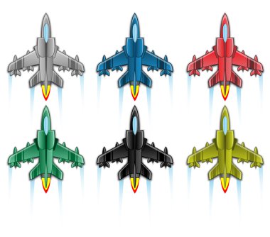 COMBAT AIRCRAFT ICON FLAT