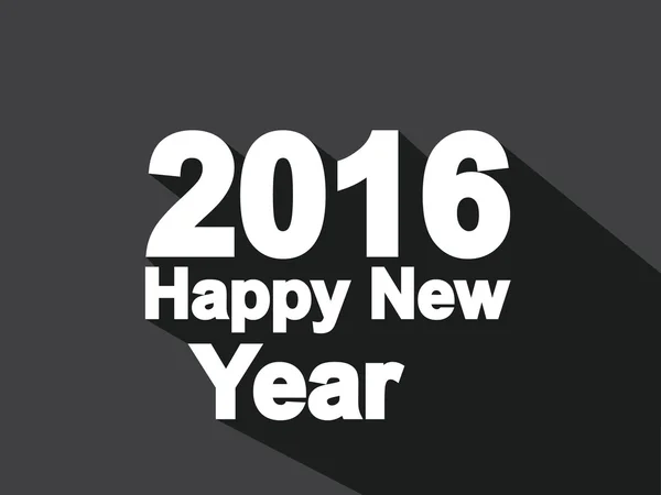 2016 새 해 복 많이 받으세요 평면 스타일 간단 — 스톡 벡터