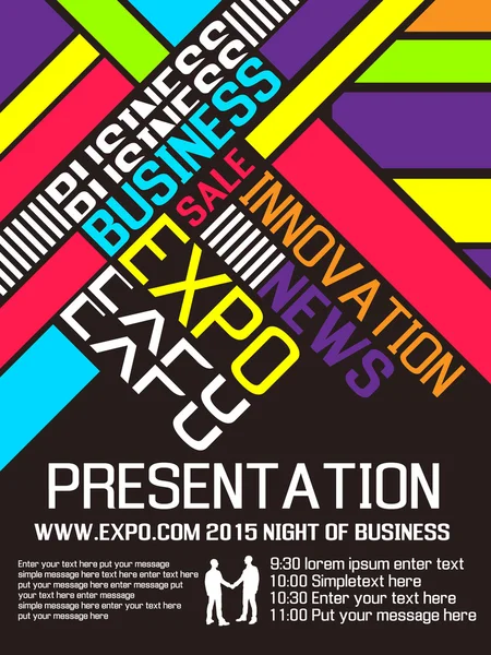 AFFICHEUR D'EXPO FLYER — Image vectorielle