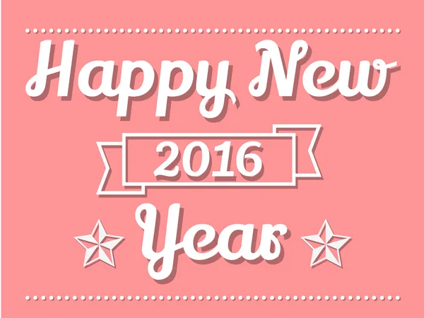 2016 happy nytt år rosa — Stock vektor