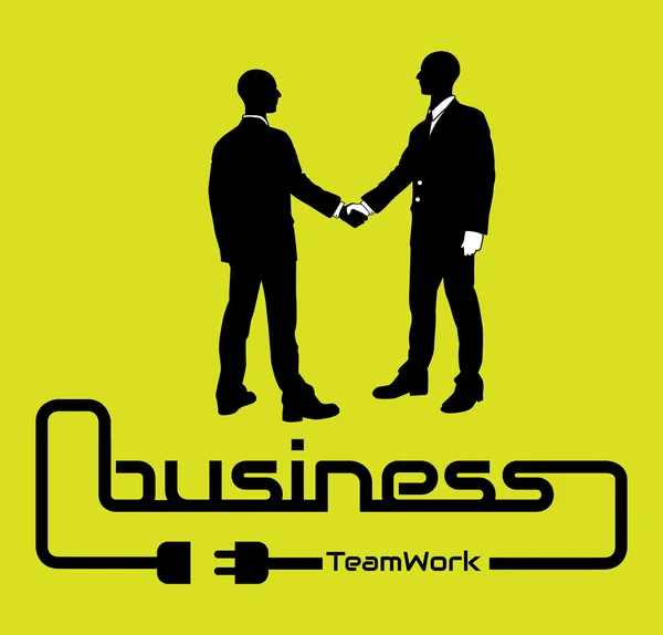 BUSINESS TEAMWORK BACKGROUND FLYER POSTER DESIG YELLOW