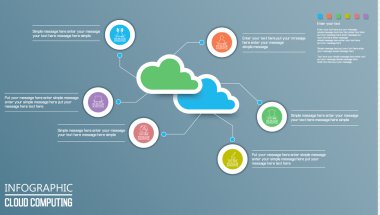Infographic arka plan Modern tarzı Web ikinci baskı için bulut