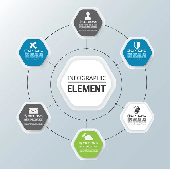 Element für Infografik Diagramm Vorlage geometrische Figur Diamant zweite Auflage — Stockvektor