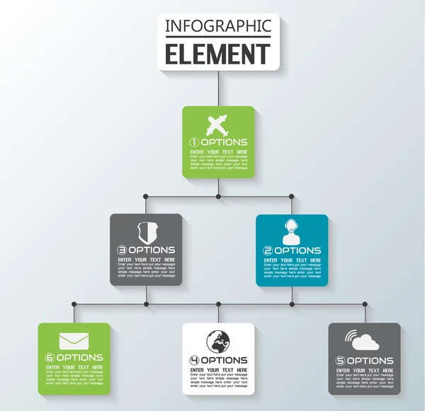 Element für Infografik Diagramm Vorlage geometrische Figur Graph fallen zweite Ausgabe — Stockvektor