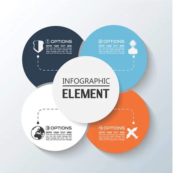 Element für Infografik-Diagrammvorlage geometrische Figurenränder gestapelt — Stockvektor