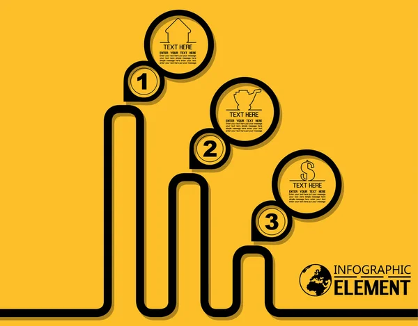 Infographic eenvoudig sjabloon met stappen onderdelen opties elementen afbeelding — Stockvector