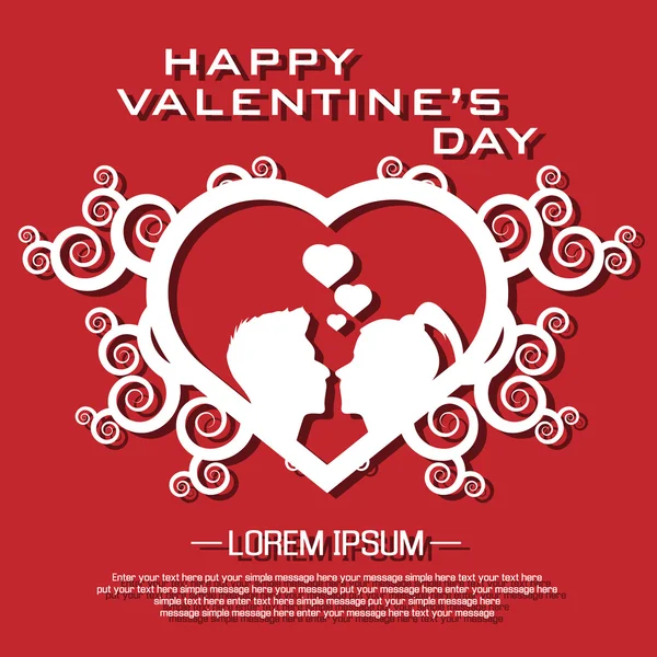 Heureuse Saint Valentin le jour de l'amour — Image vectorielle