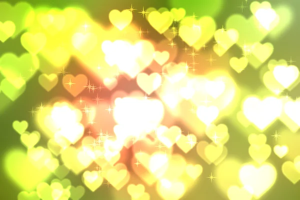 Abstract heart bokeh bright background — Stock Photo, Image