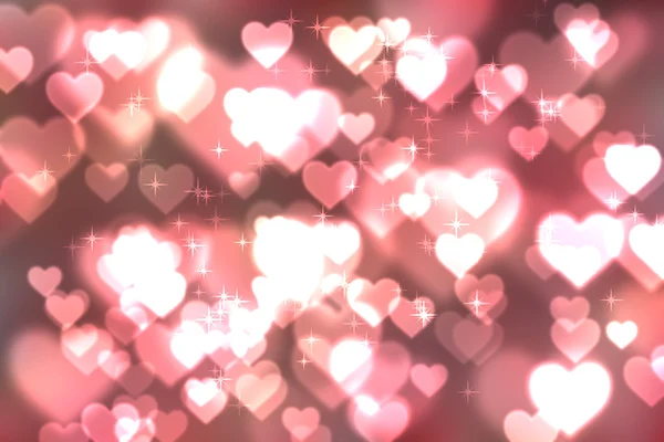 Abstract heart bokeh bright background — Stock Photo, Image