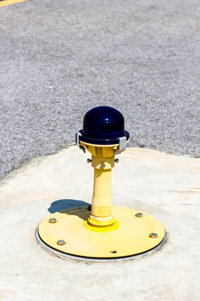 Ground side lamp taxiway — Stock Photo, Image