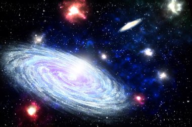 Derin uzayda Spiral Galaksi