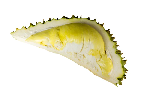 König der Früchte, Durian auf Weiß — Stockfoto