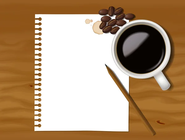 Koffie Opmerking — Stockvector