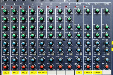 Düğme denetimi ses karıştırıcı 