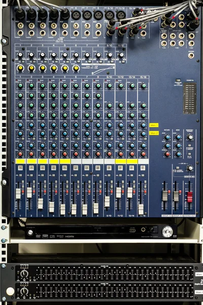 Button control sound mixer — Stock Photo, Image