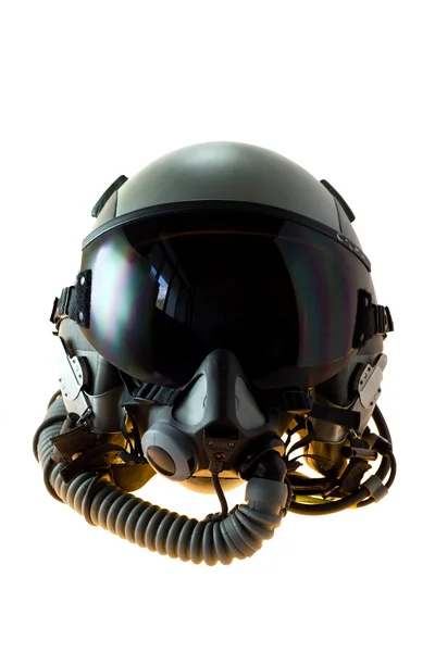 Capacete de voo com máscara de oxigênio — Fotografia de Stock