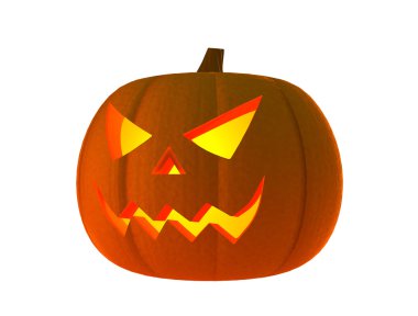 Korkunç yüzlü Cadılar Bayramı balkabağı