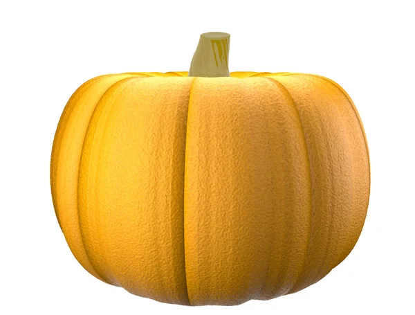Isolated close - up of a realistic pumpkin — Stock Photo, Image