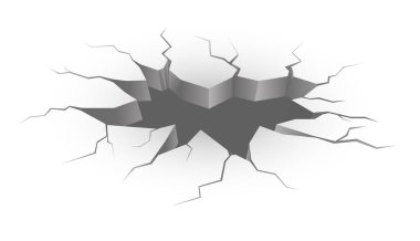 Dünyadaki vektör gerçekçi çatlak.