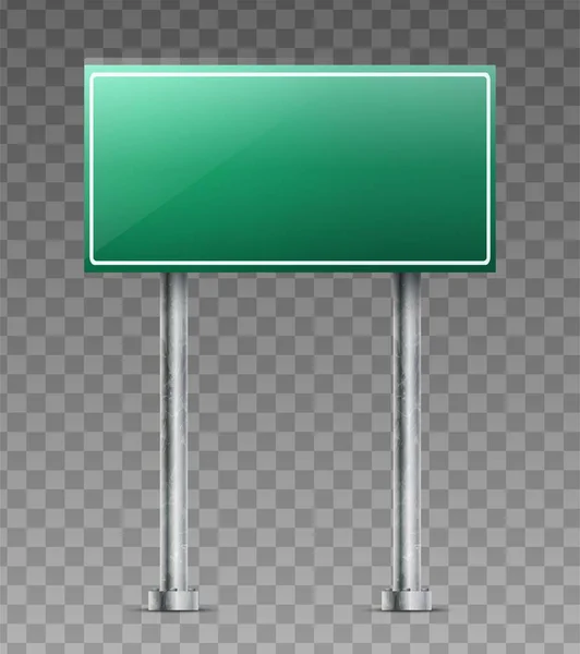 Vector Real Green Road Sign 배경에 고립됨 — 스톡 벡터