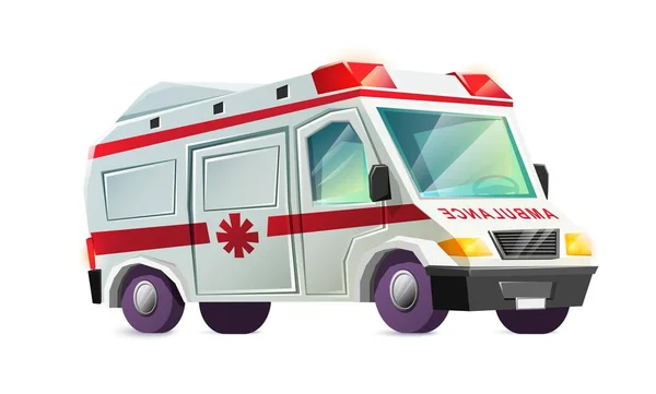 Ilustração De Uma Ambulância. A Ambulância Médica Dos Desenhos Animados 911  Em Um Círculo De Corações E Pílulas. Desenhado No Estilo Liso Para Cuidados  Médicos E Cuidados De Saúde. Fundo Do Clipart