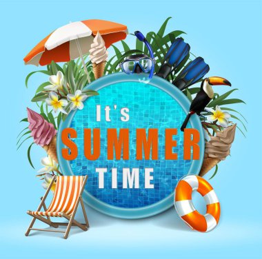 vektör yaz satışı afiş şablonu.