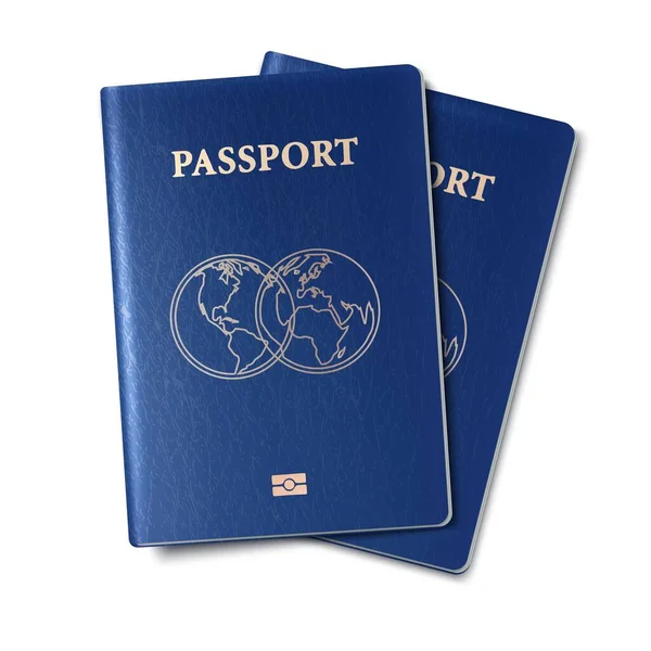 3D现实的护照矢量图标说明 — 图库矢量图片
