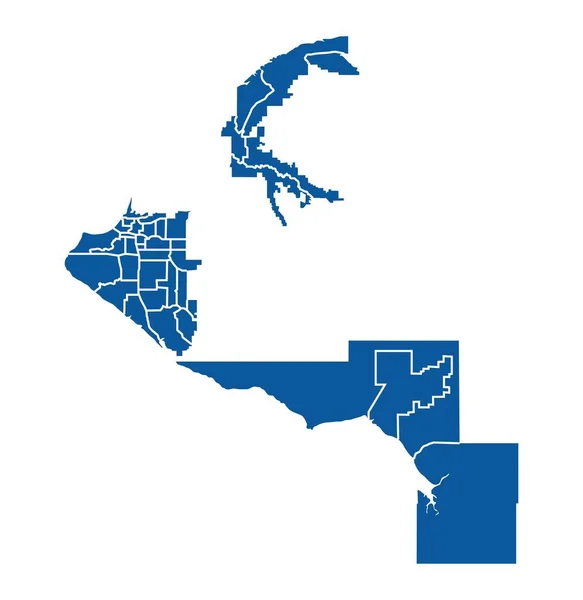 Esboço Mapa Azul Anchorage —  Vetores de Stock