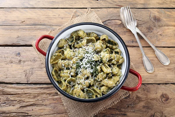 Italiensk pasta med brännässlor — Stockfoto