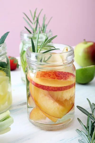 Detox water in a glass jar — Stock Photo, Image