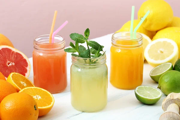 Fresh fruits juice — Stock Photo, Image