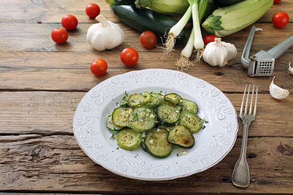 Fette di zucchine fritte — Foto Stock