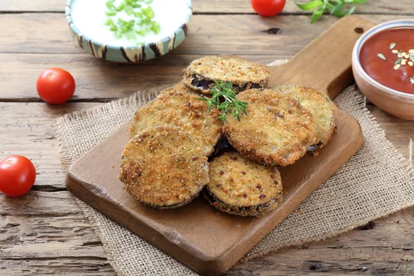 Fette di melanzane fritte — Foto Stock