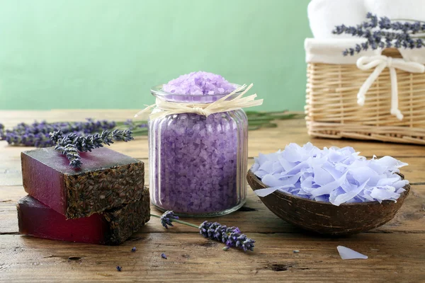 Sal de baño de lavanda — Foto de Stock