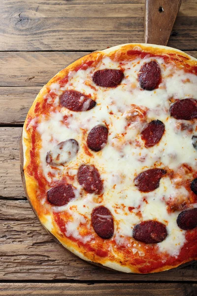 Horké pepperoni pizza — Stock fotografie