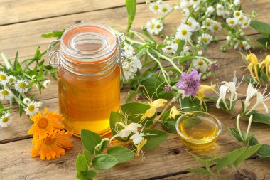 Bal ve kır çiçekleri