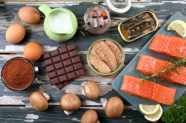 D vitamini zengini taze ürünler 