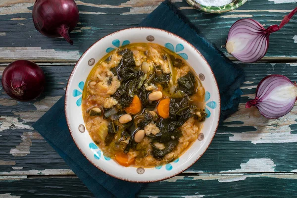 Traditional Tuscany Soup Minestra Pane — Stock Photo, Image