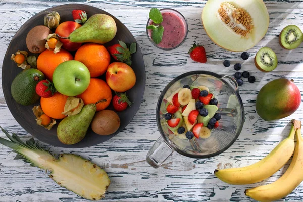 Vruchtensap Smoothies Kleur Volle Achtergrond — Stockfoto