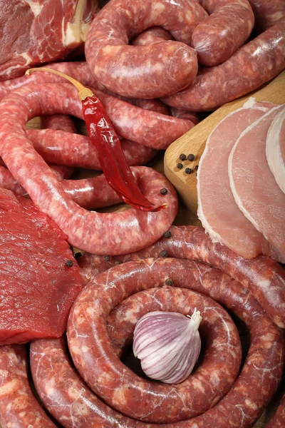 Different kinds of row meat — Stock Photo, Image