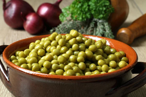 Cooked green peas — Stock Photo, Image