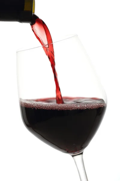Bicchiere di vino sfondo bianco — Foto Stock