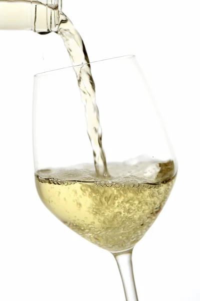 Склянка вина білий фон — стокове фото