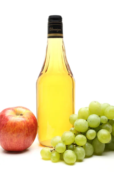 Bottle of vinegar white background — Stock Photo, Image