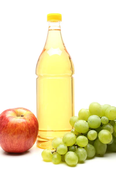 Bottle of vinegar white background — Stock Photo, Image