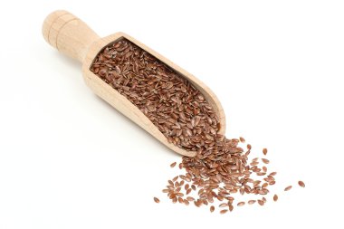 Tahta kaşıkta keten tohumu