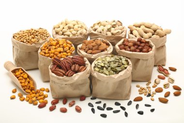 Mixed nuts and seeds clipart