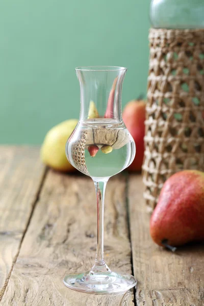 Glas vin päron — Stockfoto
