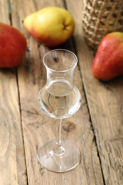 Glas vin päron — Stockfoto