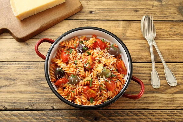 Italian pasta with vegetables — Stock Photo, Image